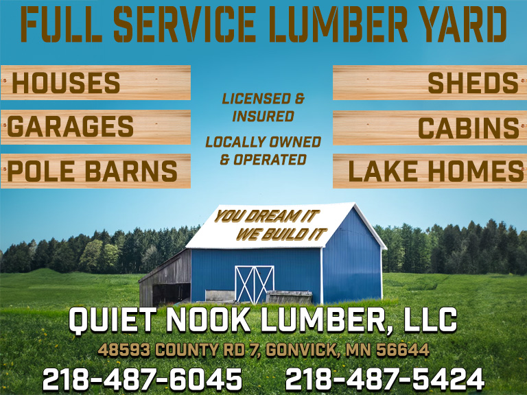 QUIET NOOK LUMBER, CLEARWATER COUNTY, MN