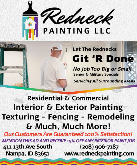 REDNECK PAINTING LLC, ADA COUNTY, ID