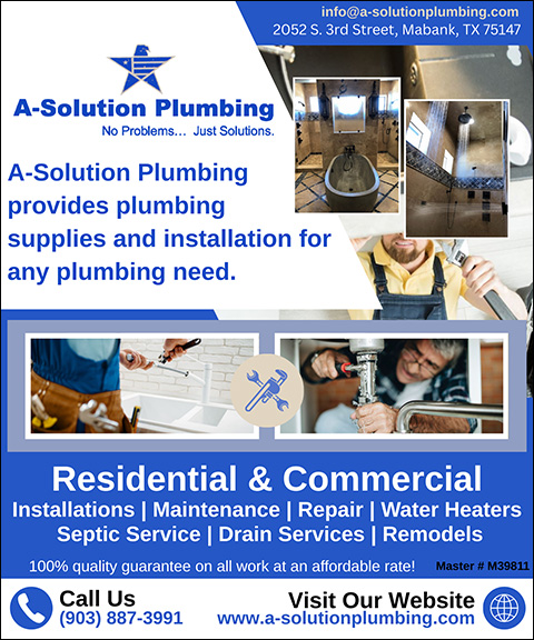 A-SOLUTION PLUMBING, HENDERSON COUNTY, TX