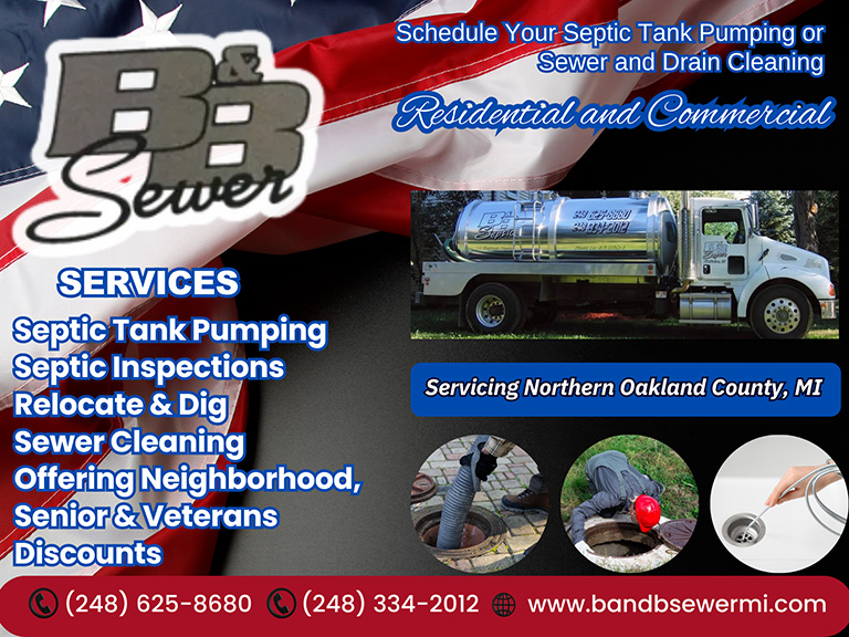 B & B SEWER CLEANING, OAKLAND COUNTY, MI