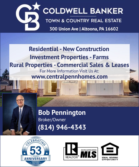 BOB PENNINGTON COLDWELL BANKER TOWN & COUNTRY REAL ESTATE, BLAIR COUNTY, PA