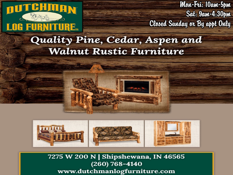 DUTCHMAN LOG FURNITURE, LAGRANGE COUNTY, IN