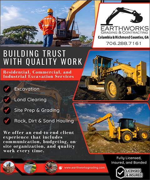 EARTHWORKS GRADING AND CONTRACTING, COLUMBIA COUNTY, GA