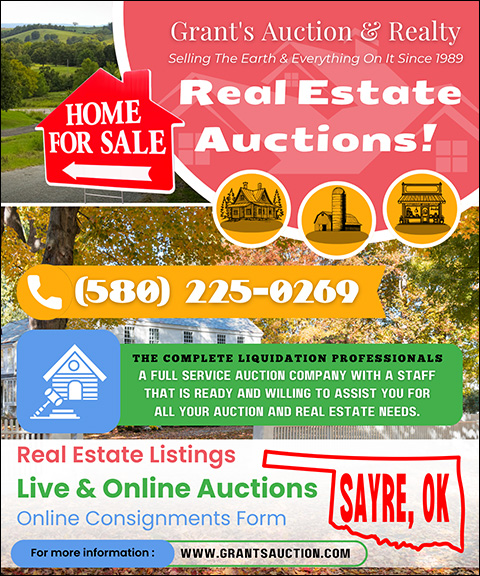 GRANT’S AUCTION & REALTY, BECKHAM COUNTY, OK