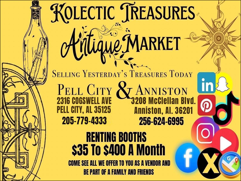 KOLECTIC TREASURES ANTIQUES, CALHOUN COUNTY, AL