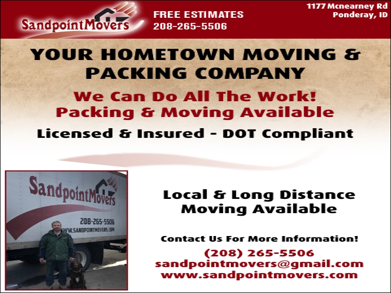 sandpointmovers2 SANDPOINT MOVERS, BONNER COUNTY, ID