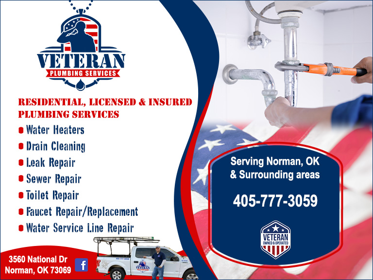VETERAN PLUMBING SERVICES, CLEVELAND COUNTY, OK