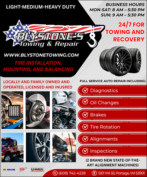 BLYSTONE’S TOWING & REPAIR, COLUMBIA COUNTY, WI