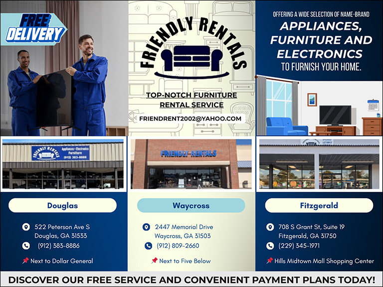 FRIENDLY RENTALS, COFFEE COUNTY, GA