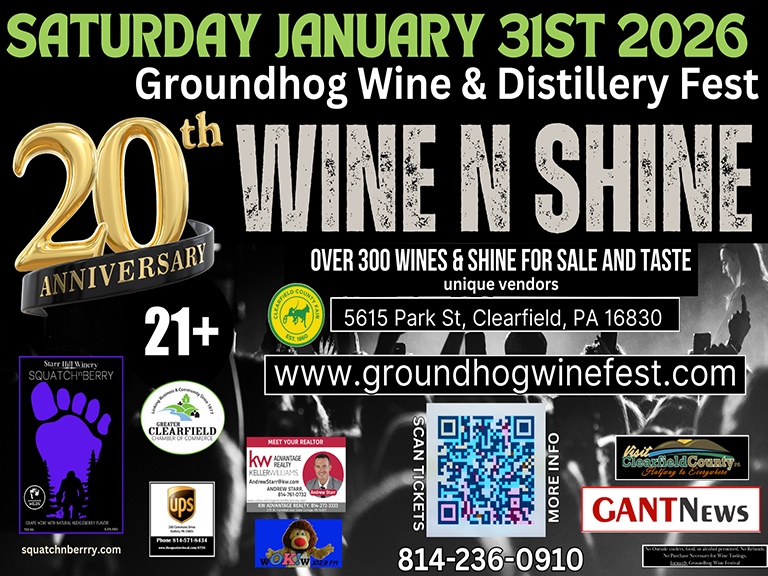 GROUNDHOG WINE TRAIL, CLEARFIELD COUNTY, PA