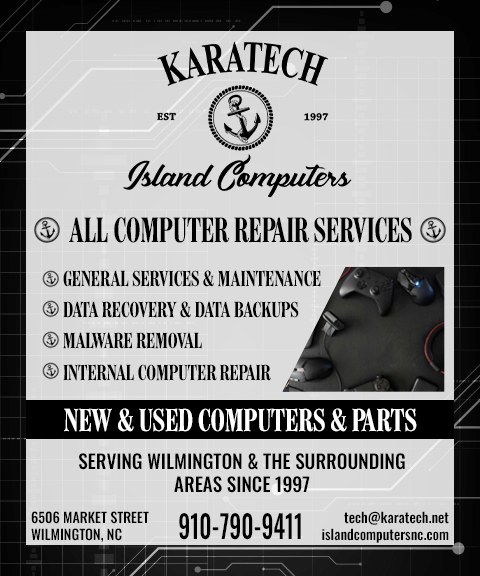 KARATECH ISLAND COMPUTERS, NEW HANOVER COUNTY, NC, computer repair, computer services, laptop repair, PC repair, Mac repair, virus removal, data recovery, hardware repair, software troubleshooting, computer maintenance, network setup, IT services, computer diagnostics, computer upgrades, tech support, computer repair near me, computer service center, desktop repair, computer consulting, computer solutions
