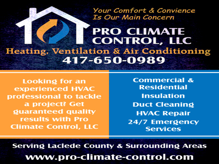 PRO CLIMATE CONTROL, LACLEDE COUNTY, MO
