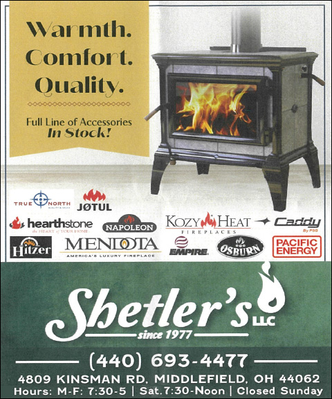 SHETLER’S, GEAUGA COUNTY, OH