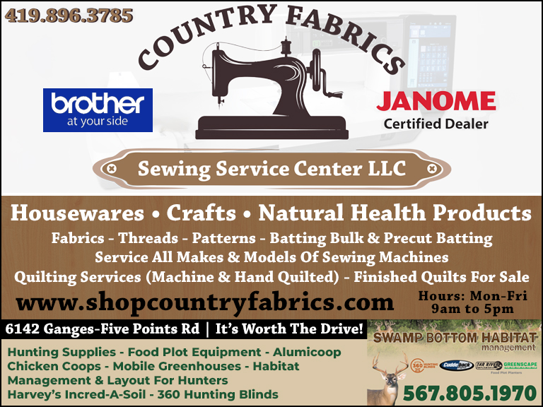 COUNTRY FABRICS SEWING CENTER, CRAWFORD COUNTY, OH