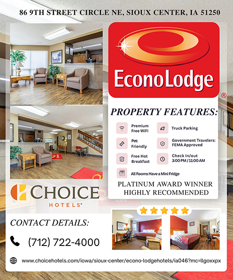 ECONO LODGE SIOUX CENTER, SIOUX COUNTY, IA