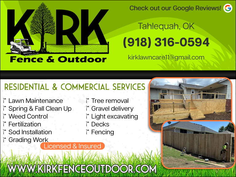 KIRK LAWN CARE, CHEROKEE COUNTY, OK