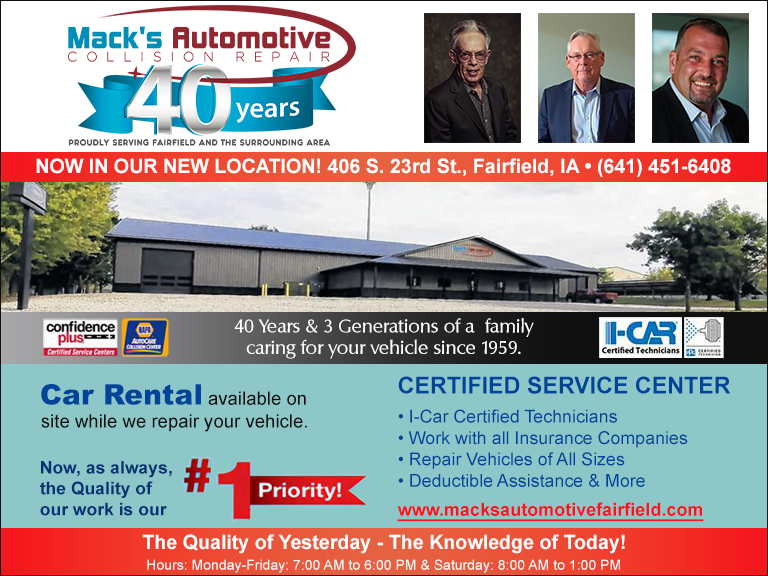 MACKS AUTOMOTIVE COLLISION REPAIR, JEFFERSON COUNTY, IA