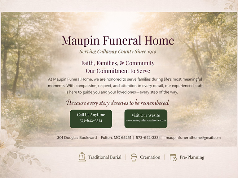 MAUPIN FUNERAL HOME, CALLAWAY COUNTY, MO