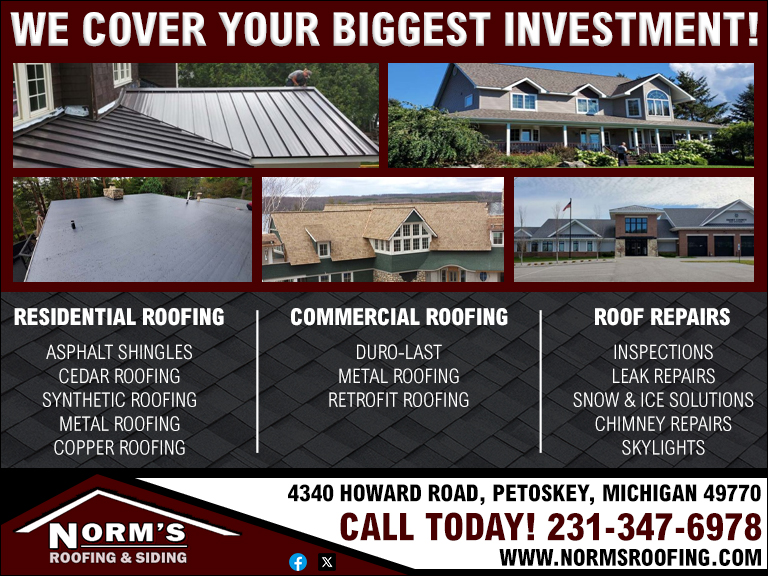 NORM’S ROOFING & SIDING, EMMET COUNTY, MI