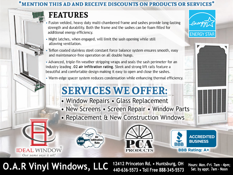 O.A.R. VINYL WINDOWS, GEAUGA COUNTY, OH