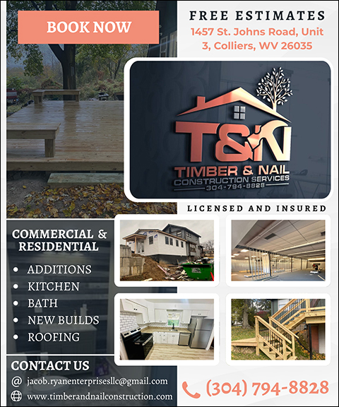 TIMBER & NAIL CONSTRUCTION SERVICES, BROOKE COUNTY, WV
