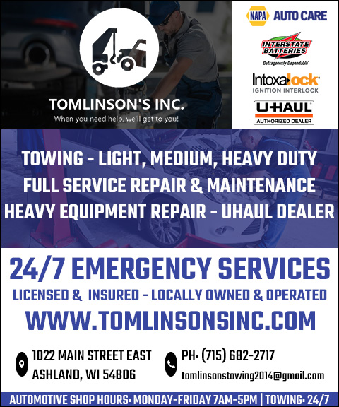 tomlinsonsinc TOMLINSON’S INC, ASHLAND COUNTY, WI