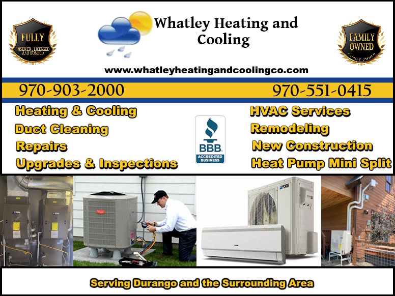 WHATLEY HEATING & COOLING, LAPLATA COUNTY, CO