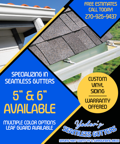 YODER’S SEAMLESS GUTTERS, HART COUNTY, KY