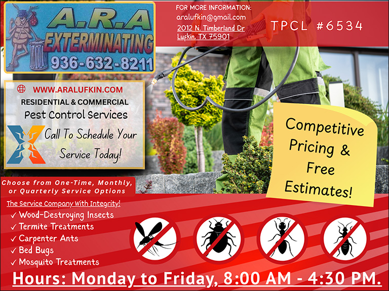 A.R.A. EXTERMINATING, ANGELINA COUNTY, TX