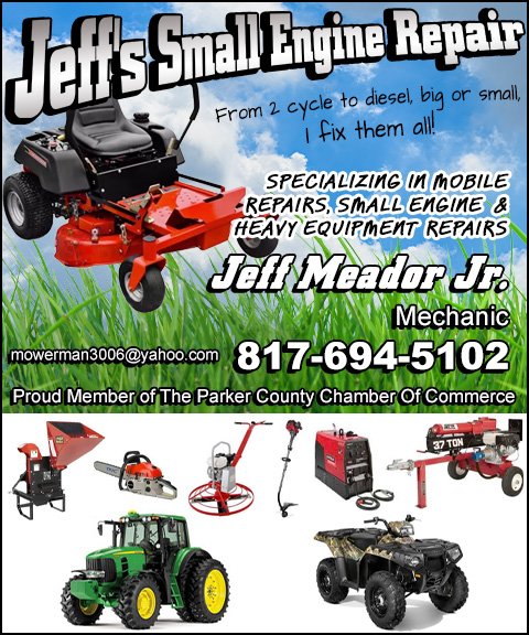 JEFF’S SMALL ENGINE REPAIR, PARKER COUNTY, TX