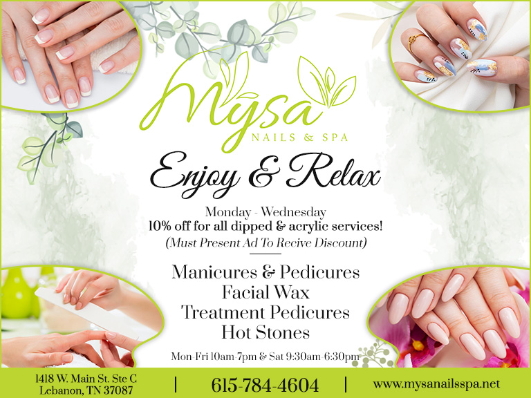 MYSA NAILS & SPA, Wilson County, TN