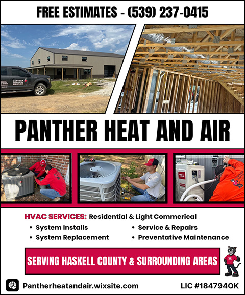 PANTHER HEAT AND AIR, HASKELL COUNTY, OK