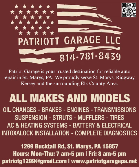 PATRIOT GARAGE, ELK COUNTY, PA