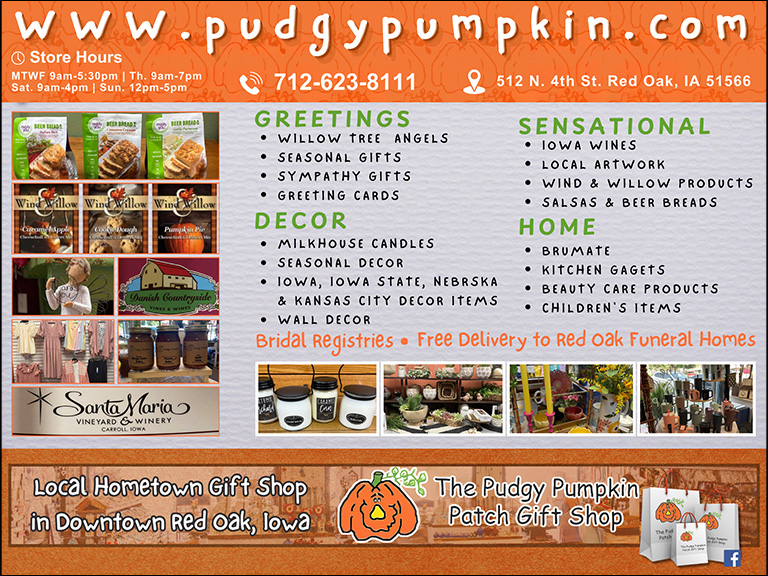 PUDGY PUMPKIN PATCH GIFT SHOP, MONTGOMERY COUNTY, IA
