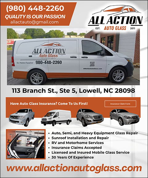 ALL ACTION AUTO GLASS, GASTON COUNTY, NC