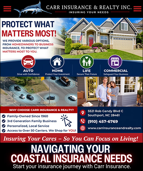 CARR INSURANCE & REALTY, BRUNSWICK COUNTY, NC