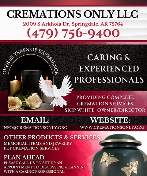 CREMATIONS ONLY, BENTON COUNTY, AR