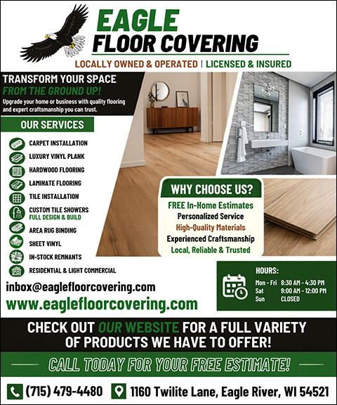 eaglefloorcovering EAGLE FLOOR COVERING, VILAS COUNTY, WI