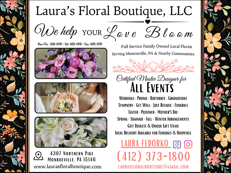 LAURA’S FLORAL BOUTIQUE, ALLEGHENY COUNTY, PA