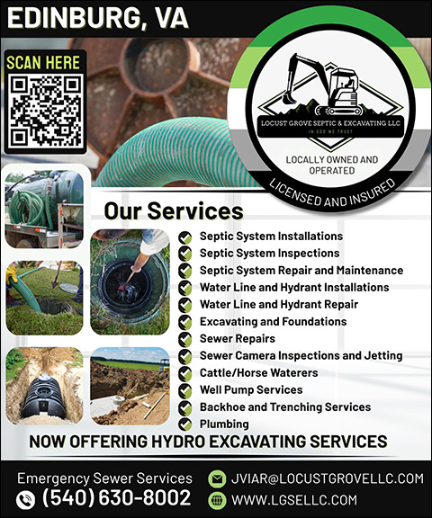 LOCUST GROVE SEPTIC AND EXCAVATING, SHENANDOAH COUNTY, VA
