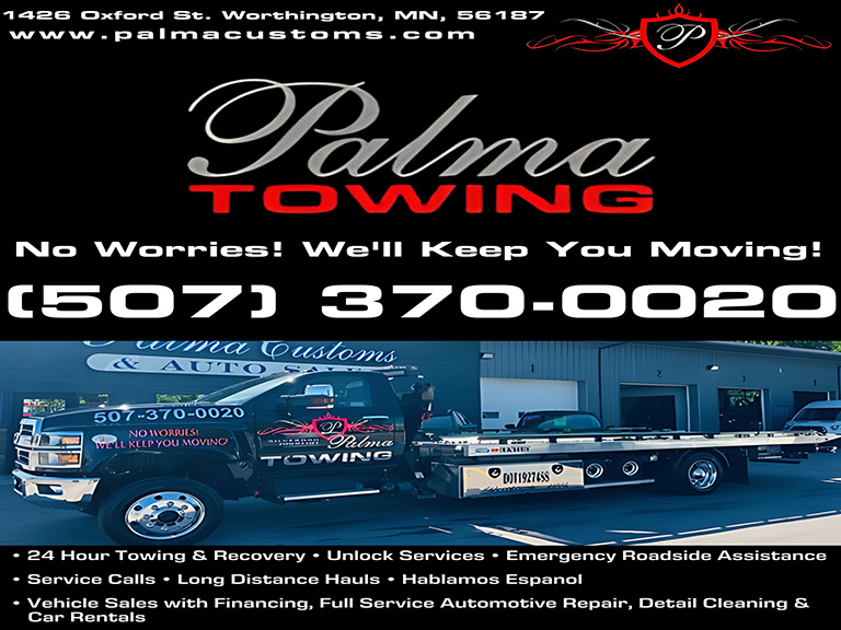PALMA TOWING, NOBLES COUNTY, MN,
