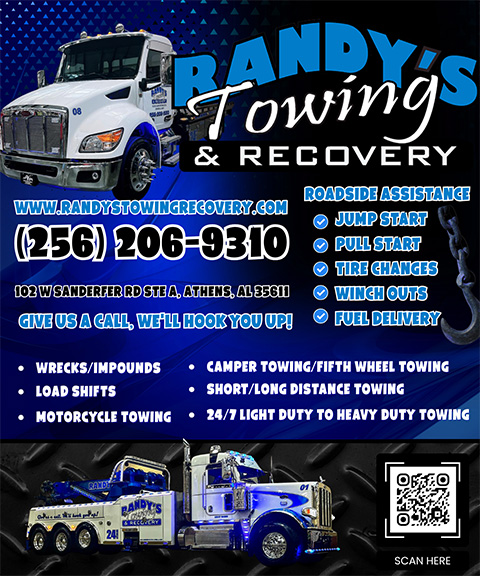 RANDY’S TOWING & RECOVERY, LIMESTONE COUNTY, AL