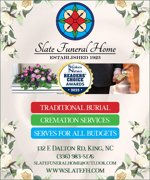 SLATE FUNERAL HOME, STOKES COUNTY, NC