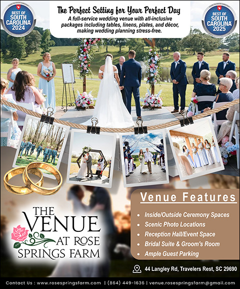 THE VENUE AT ROSE SPRINGS FARM, GREENVILLE COUNTY, SC