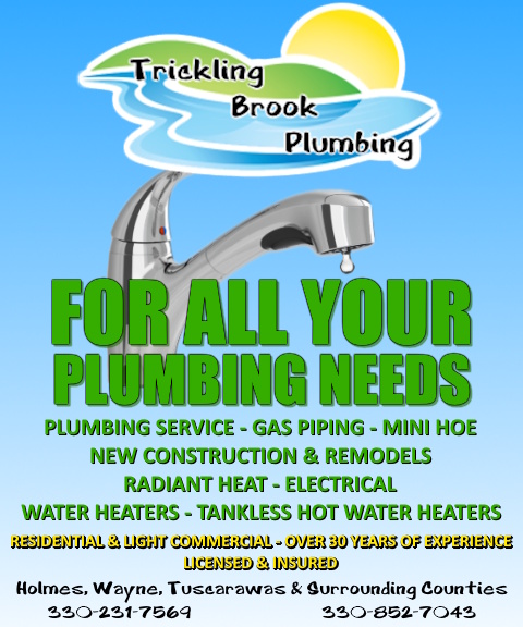 TRICKLING BROOK PLUMBING, HOLMES COUNTY, OH