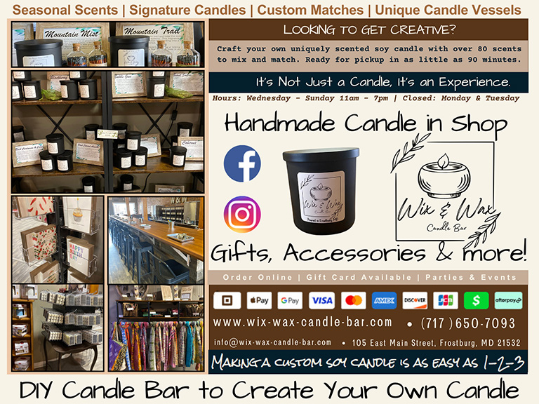 WIX & WAX CANDLE BAR, SOMERSET COUNTY, PA