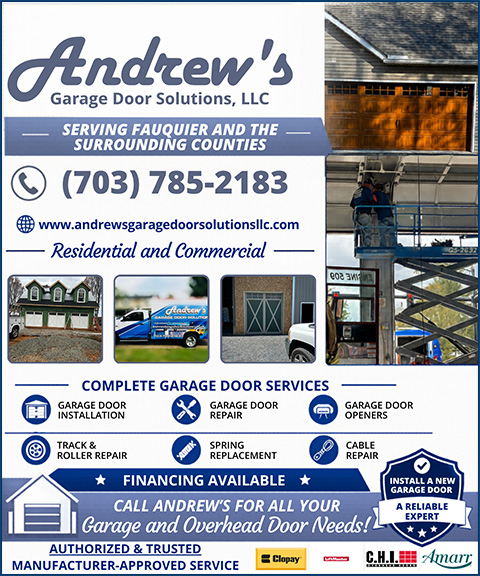 ANDREW’S GARAGE DOOR SOLUTIONS, FAUQUIER COUNTY, VA