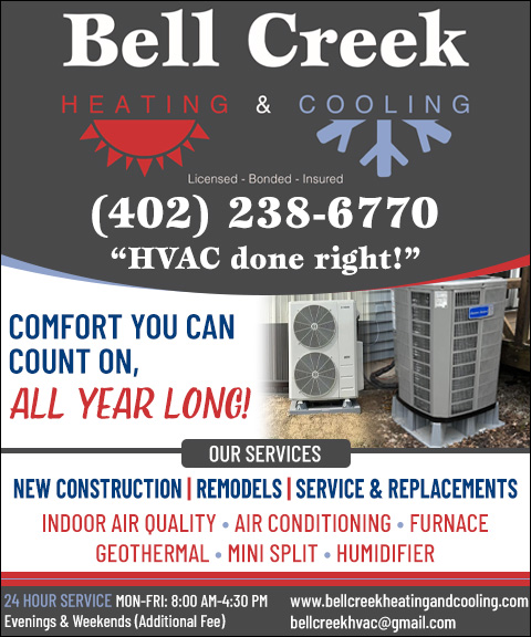 BELL CREEK HEATING AND COOLING, WASHINGTON COUNTY, NE