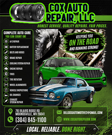 BILL COX AUTO REPAIR, MARSHALL COUNTY, WV