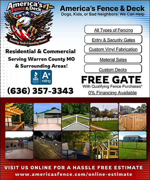 AMERICA’S FENCE & DECK, WARREN COUNTY, MO